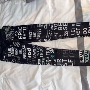 Black Graphic Print Peloton Leggings